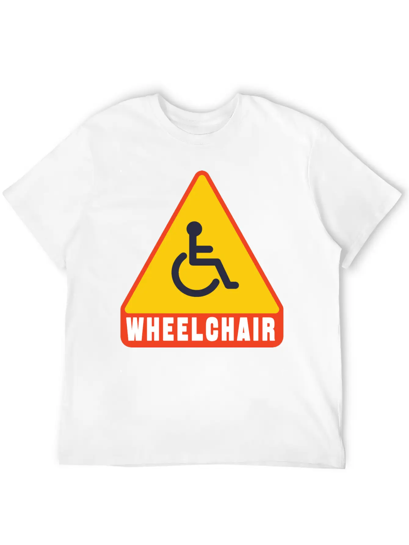 Handicap Symbol Safety Sign Casual Graphic T-Shirt – Simple And Comfortable Daily Wear