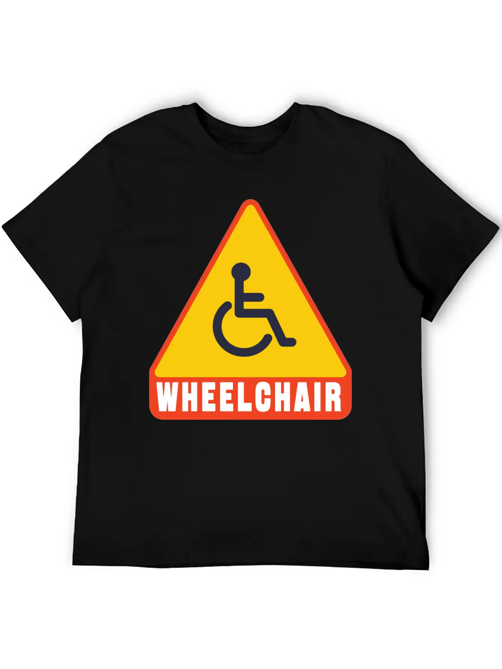 Handicap Symbol Safety Sign Casual Graphic T-Shirt – Simple And Comfortable Daily Wear