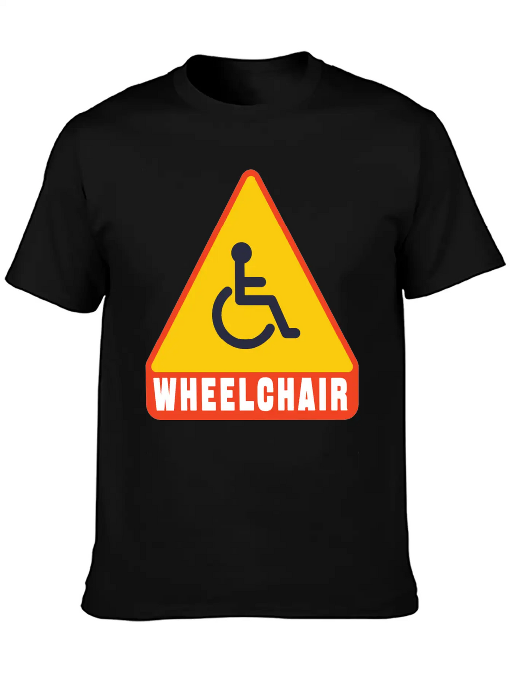 Handicap Symbol Safety Sign Casual Graphic T-Shirt – Simple And Comfortable Daily Wear