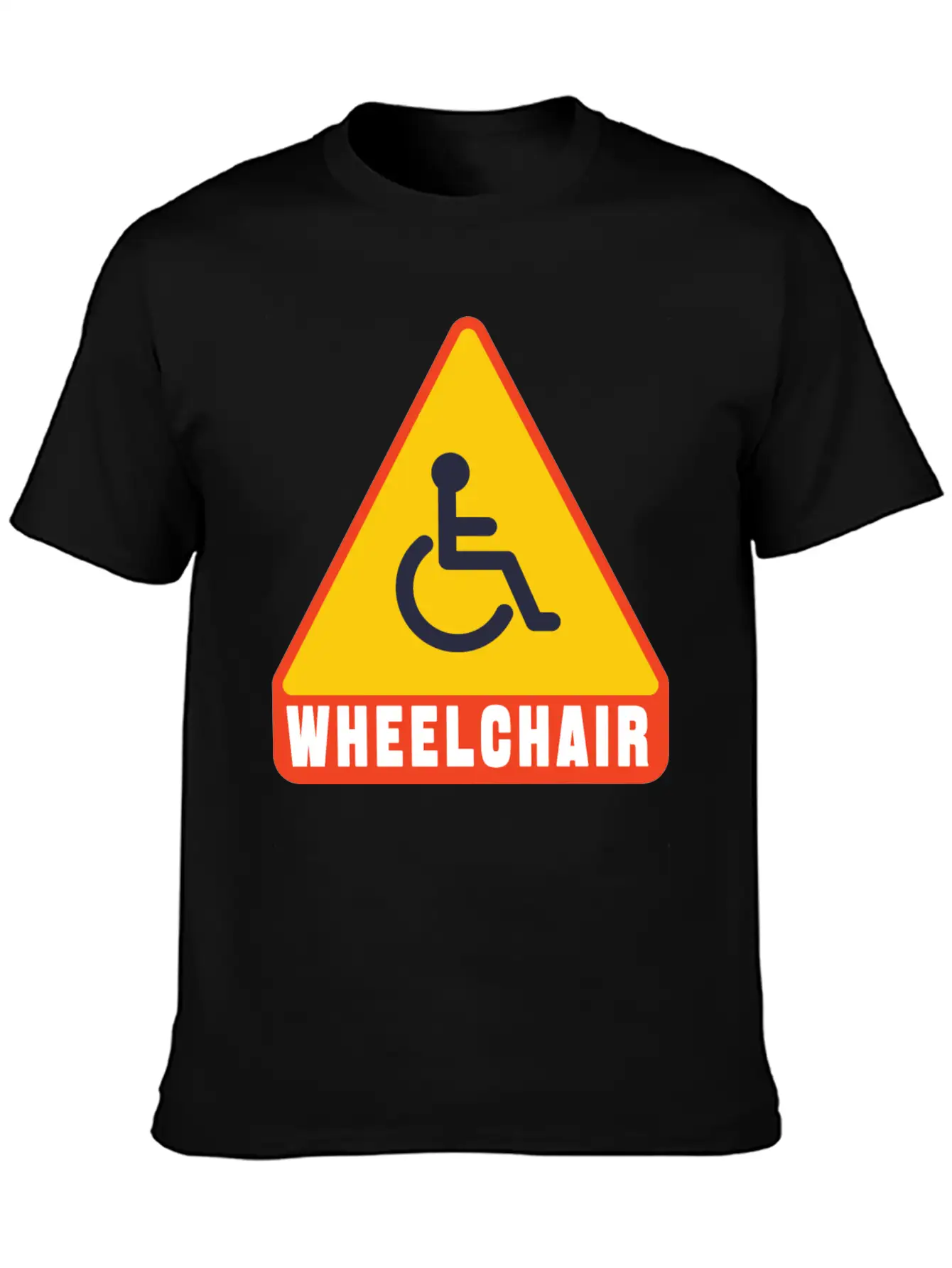 Handicap Symbol Safety Sign Casual Graphic T-Shirt – Simple And Comfortable Daily Wear