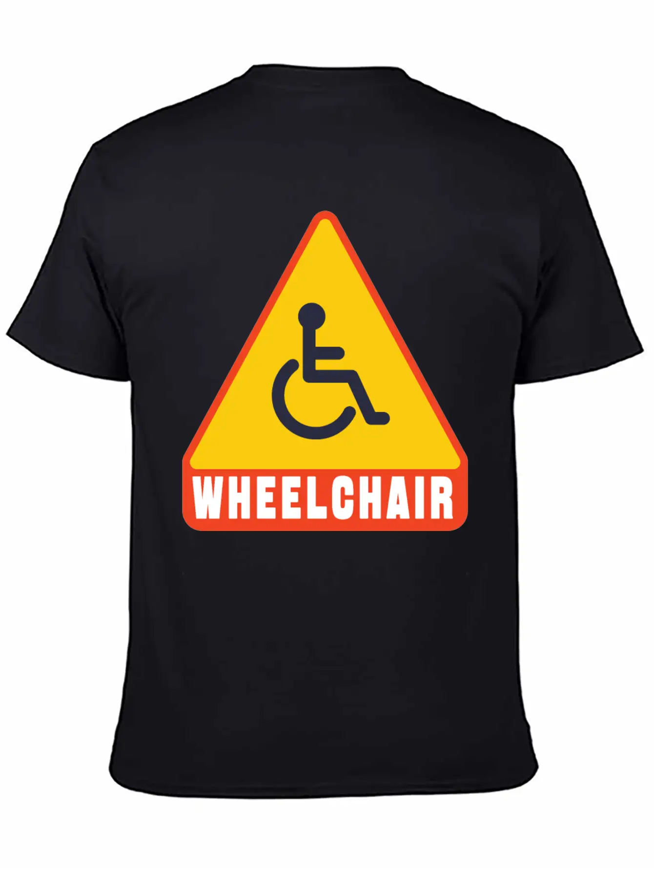 Handicap Symbol Safety Sign Casual Graphic T-Shirt – Simple And Comfortable Daily Wear
