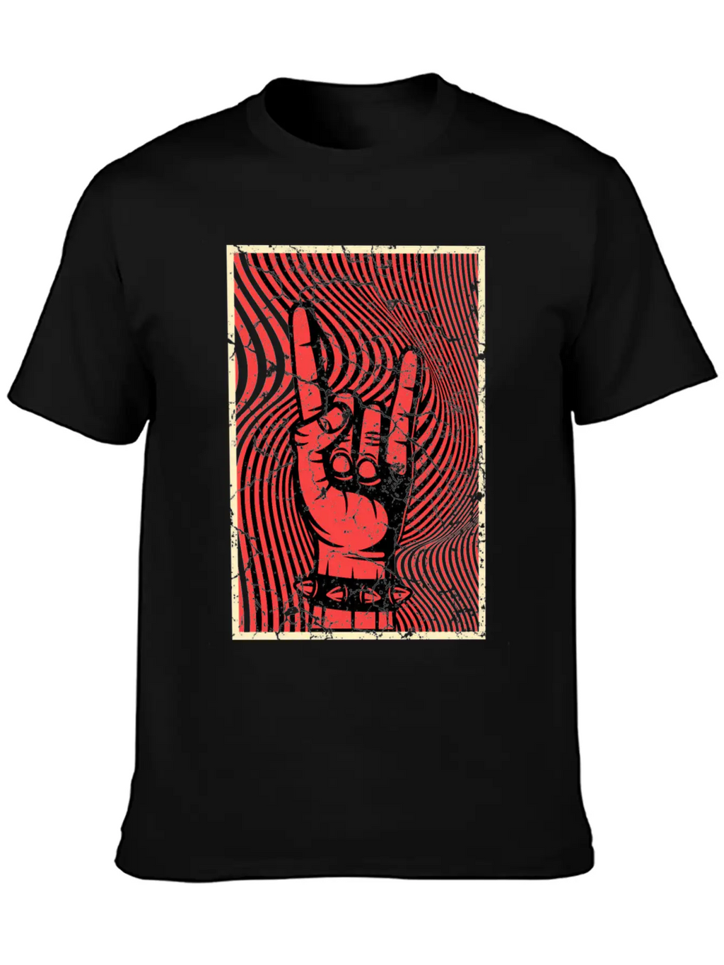 Hands Horn Punk Rock Punks Punk Unisex Short Sleeve Soft Cotton T-Shirt – Casual Everyday Wear