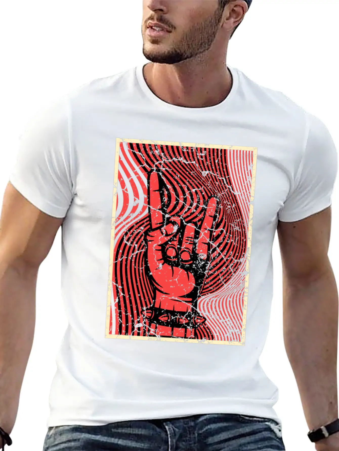 Hands Horn Punk Rock Punks Punk Unisex Short Sleeve Soft Cotton T-Shirt – Casual Everyday Wear