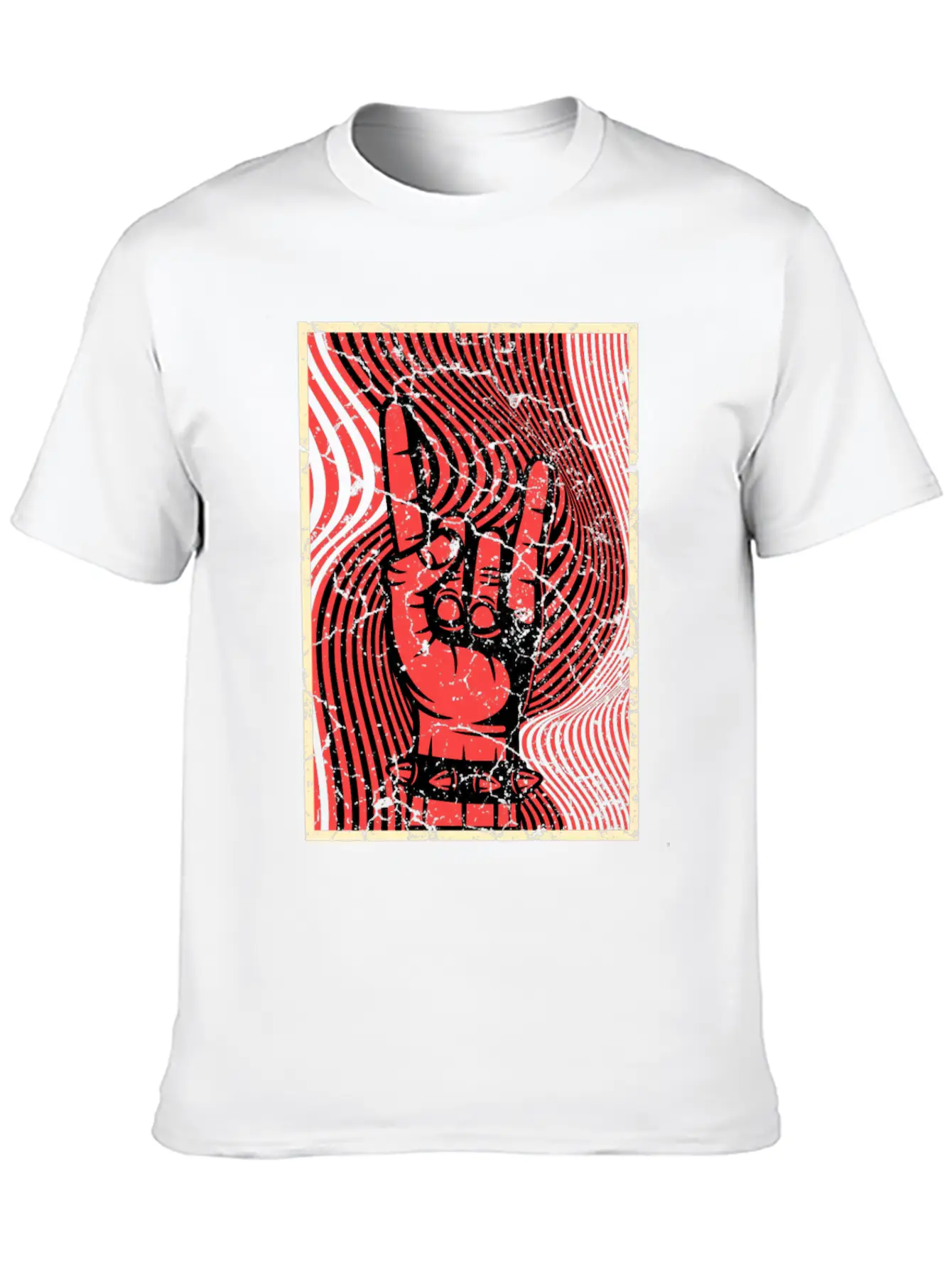 Hands Horn Punk Rock Punks Punk Unisex Short Sleeve Soft Cotton T-Shirt – Casual Everyday Wear