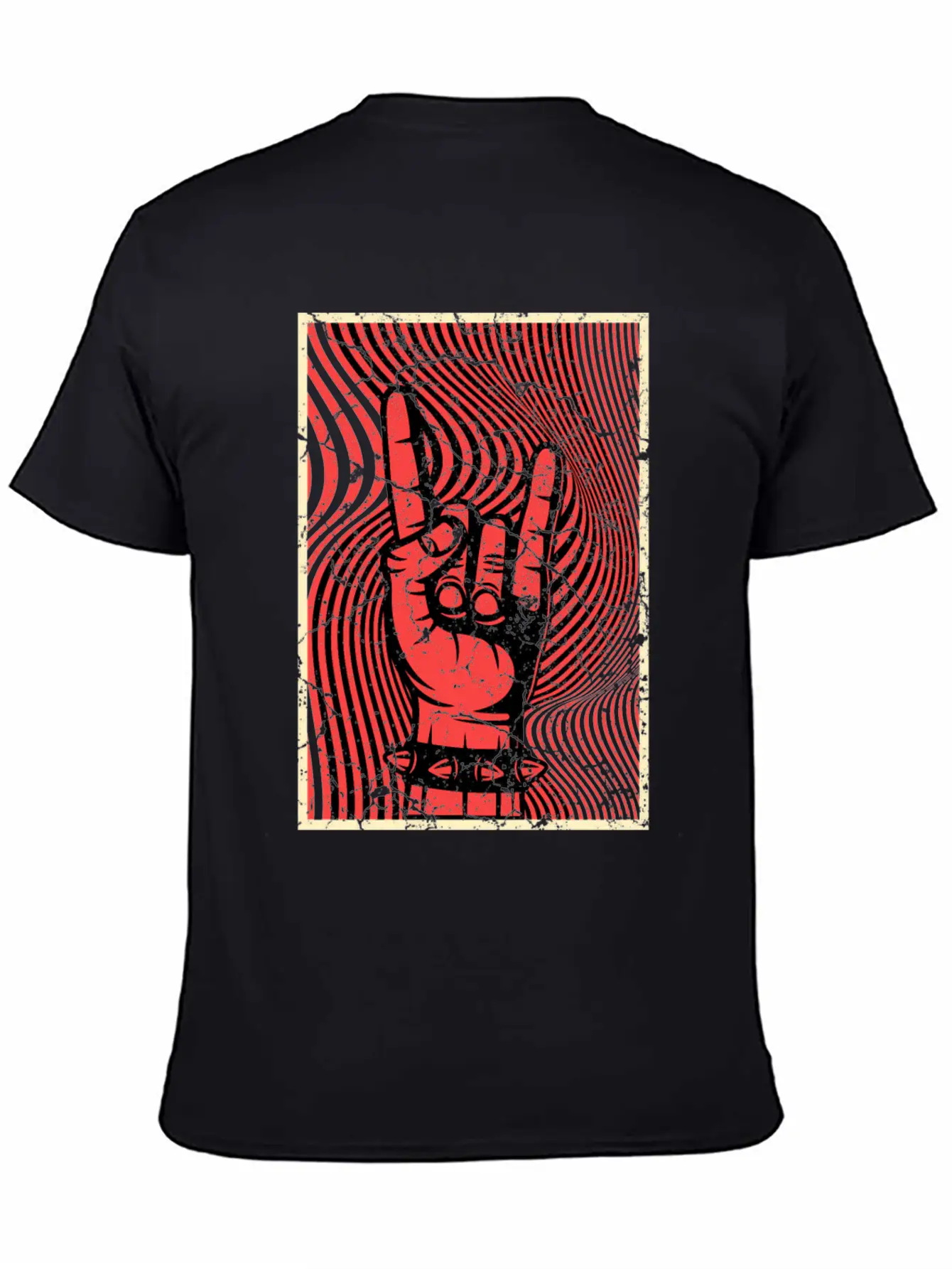Hands Horn Punk Rock Punks Punk Unisex Short Sleeve Soft Cotton T-Shirt – Casual Everyday Wear