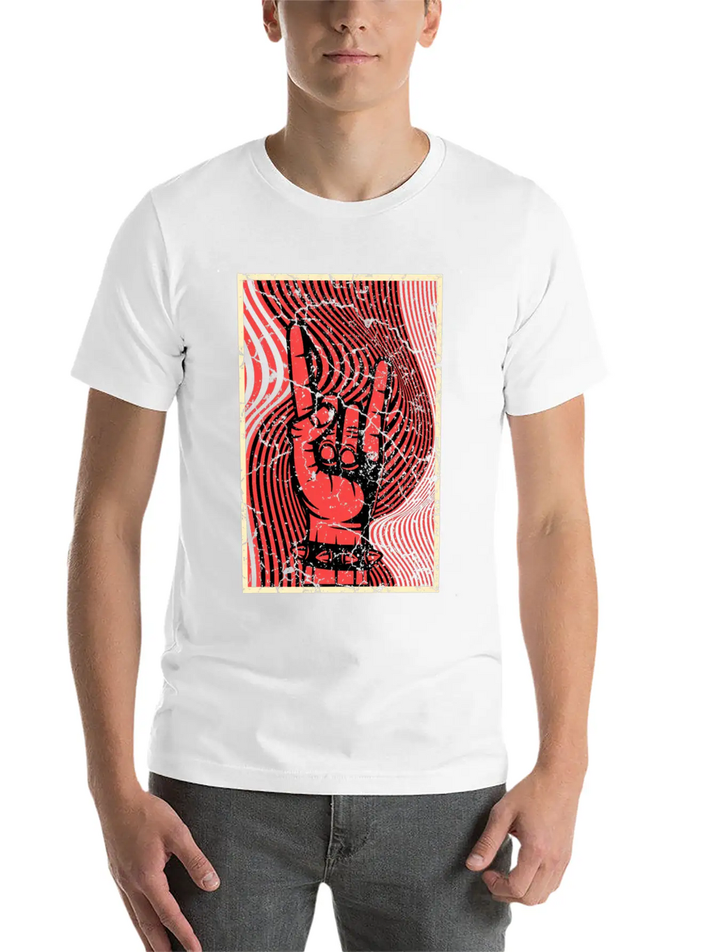 Hands Horn Punk Rock Punks Punk Unisex Short Sleeve Soft Cotton T-Shirt – Casual Everyday Wear