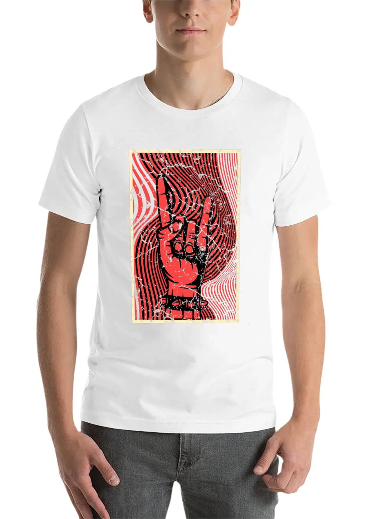 Hands Horn Punk Rock Punks Punk Unisex Short Sleeve Soft Cotton T-Shirt – Casual Everyday Wear