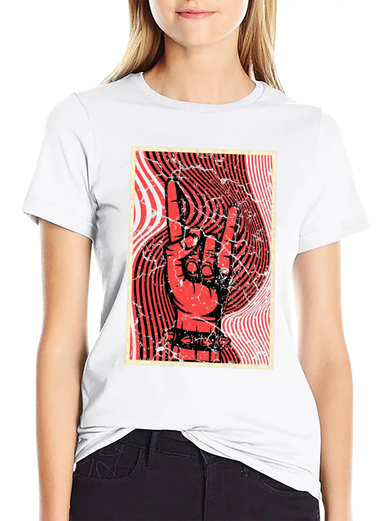 Hands Horn Punk Rock Punks Punk Unisex Short Sleeve Soft Cotton T-Shirt – Casual Everyday Wear