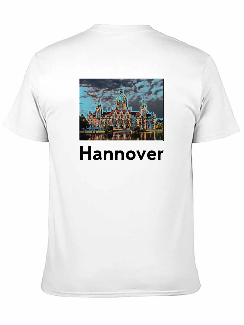 Hannover City Skyline Sights Silhouette Landmark Unisex Casual T-Shirt – Clean Design For Daily Comfort