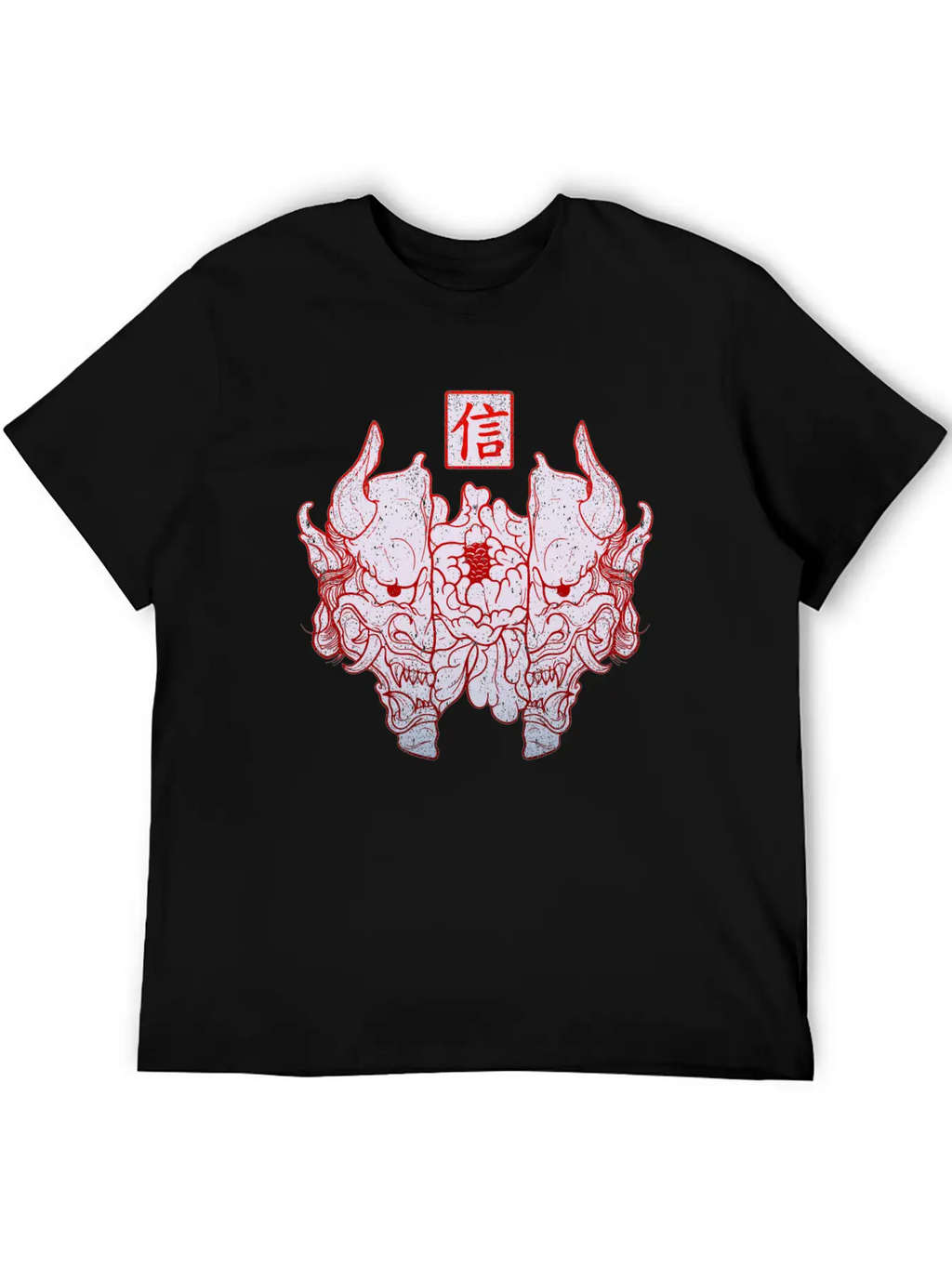 Hannya Mask Unisex Short Sleeve Soft Cotton T-Shirt – Casual Everyday Wear