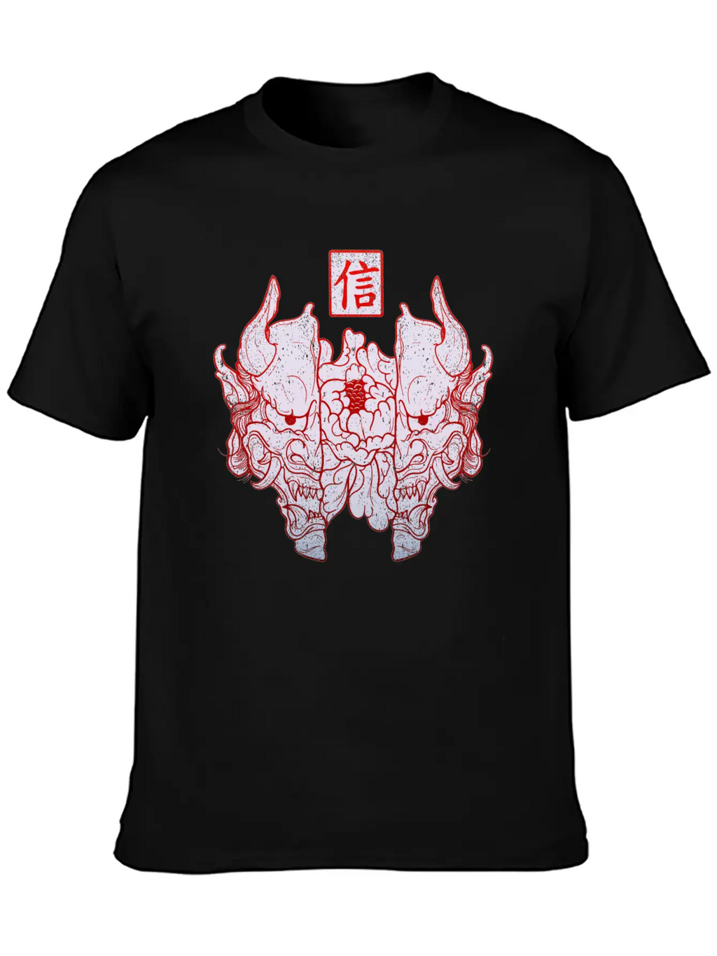 Hannya Mask Unisex Short Sleeve Soft Cotton T-Shirt – Casual Everyday Wear