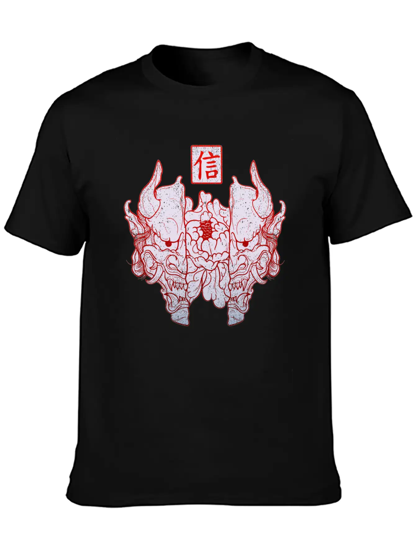 Hannya Mask Unisex Short Sleeve Soft Cotton T-Shirt – Casual Everyday Wear