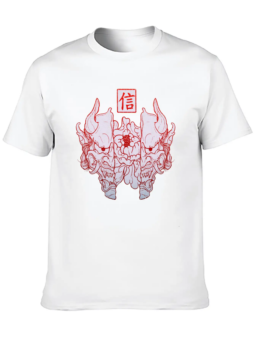 Hannya Mask Unisex Short Sleeve Soft Cotton T-Shirt – Casual Everyday Wear