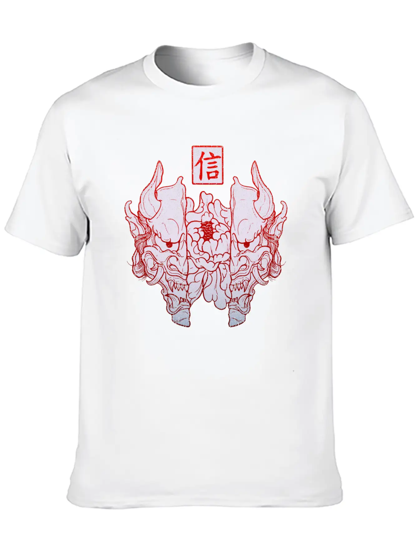 Hannya Mask Unisex Short Sleeve Soft Cotton T-Shirt – Casual Everyday Wear