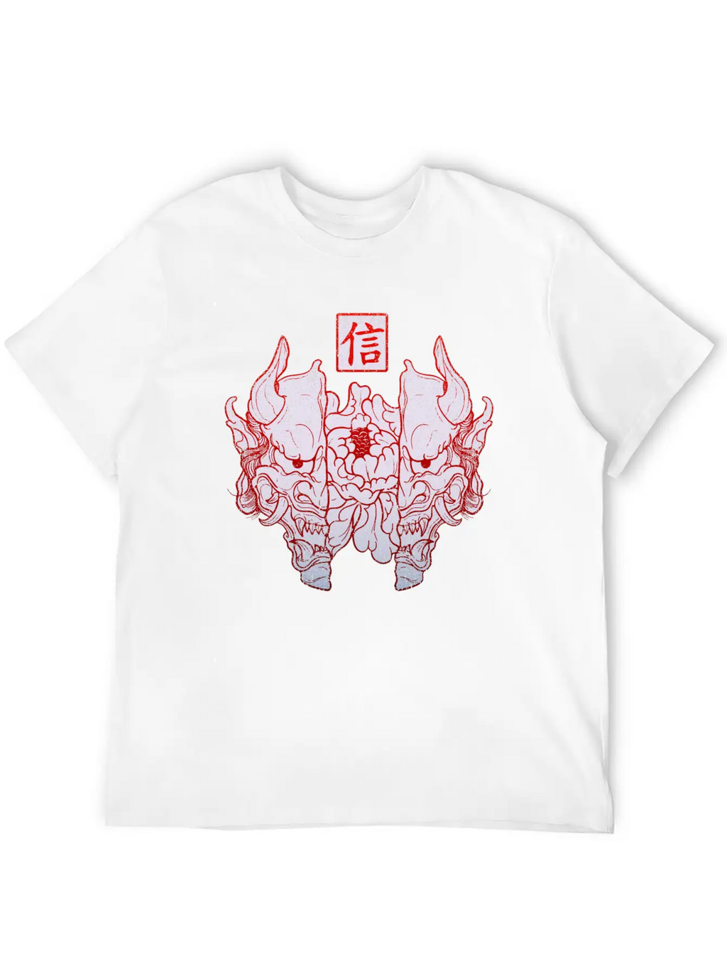 Hannya Mask Unisex Short Sleeve Soft Cotton T-Shirt – Casual Everyday Wear