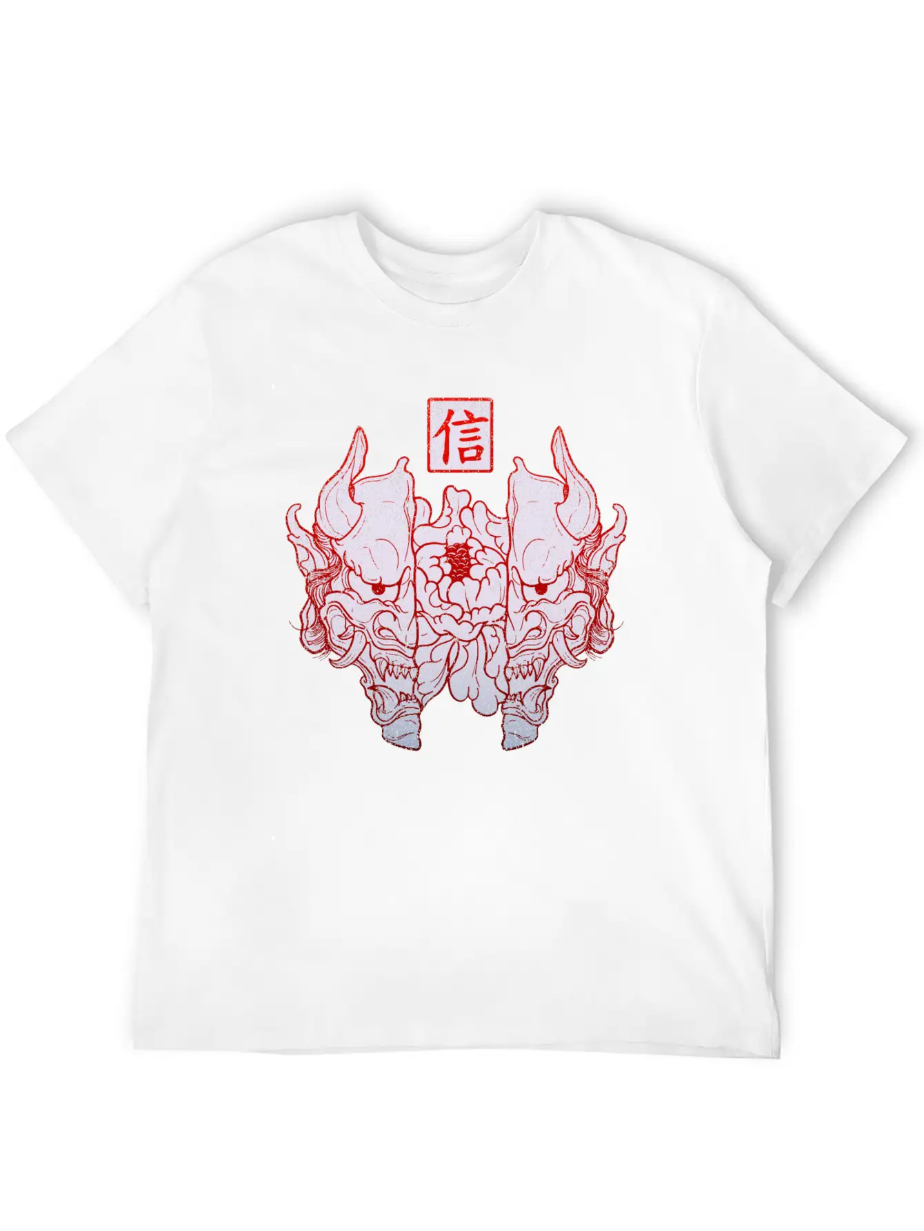 Hannya Mask Unisex Short Sleeve Soft Cotton T-Shirt – Casual Everyday Wear