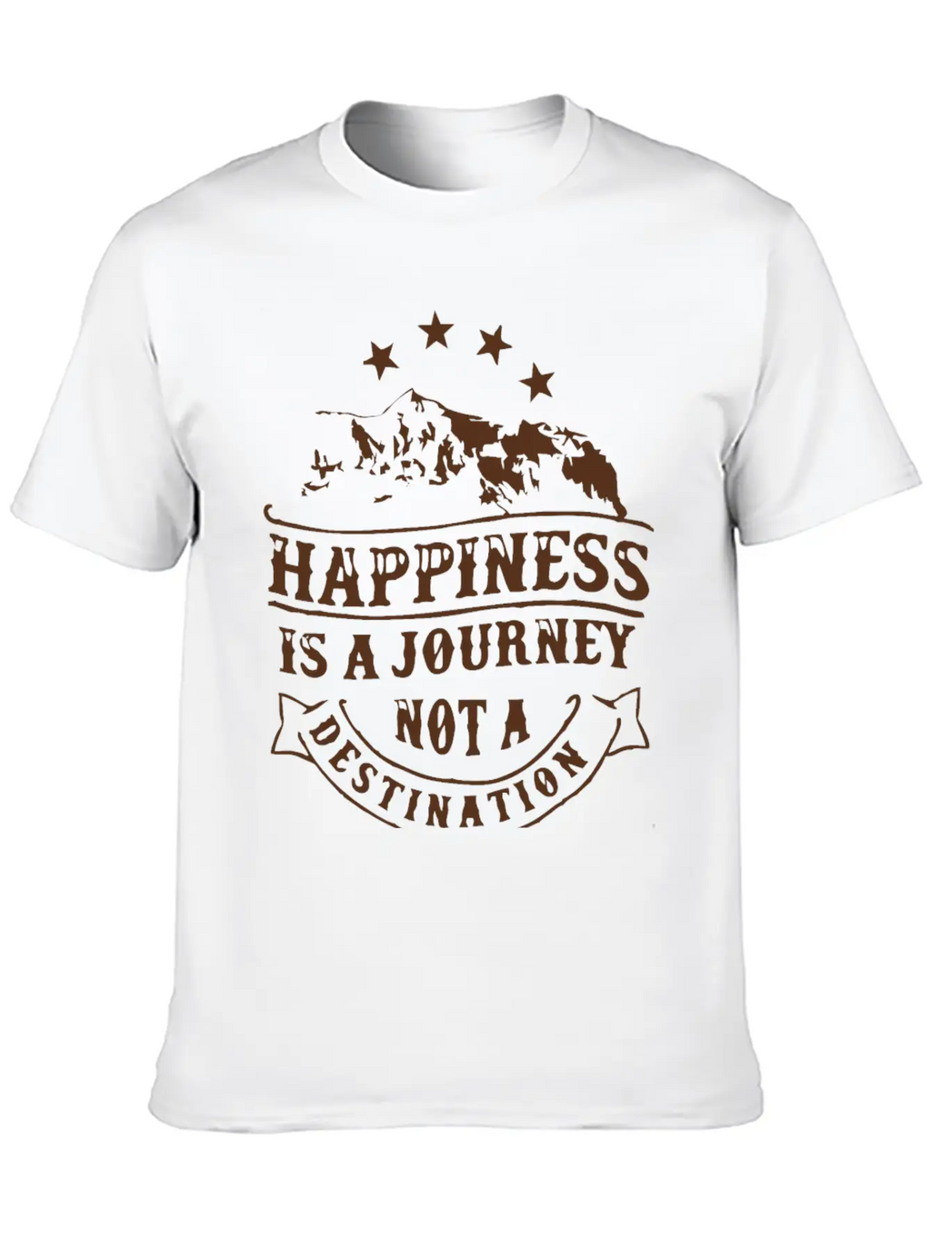 Happiness Is A Journey Breathable Soft Cotton T-Shirt – Timeless Casual Look