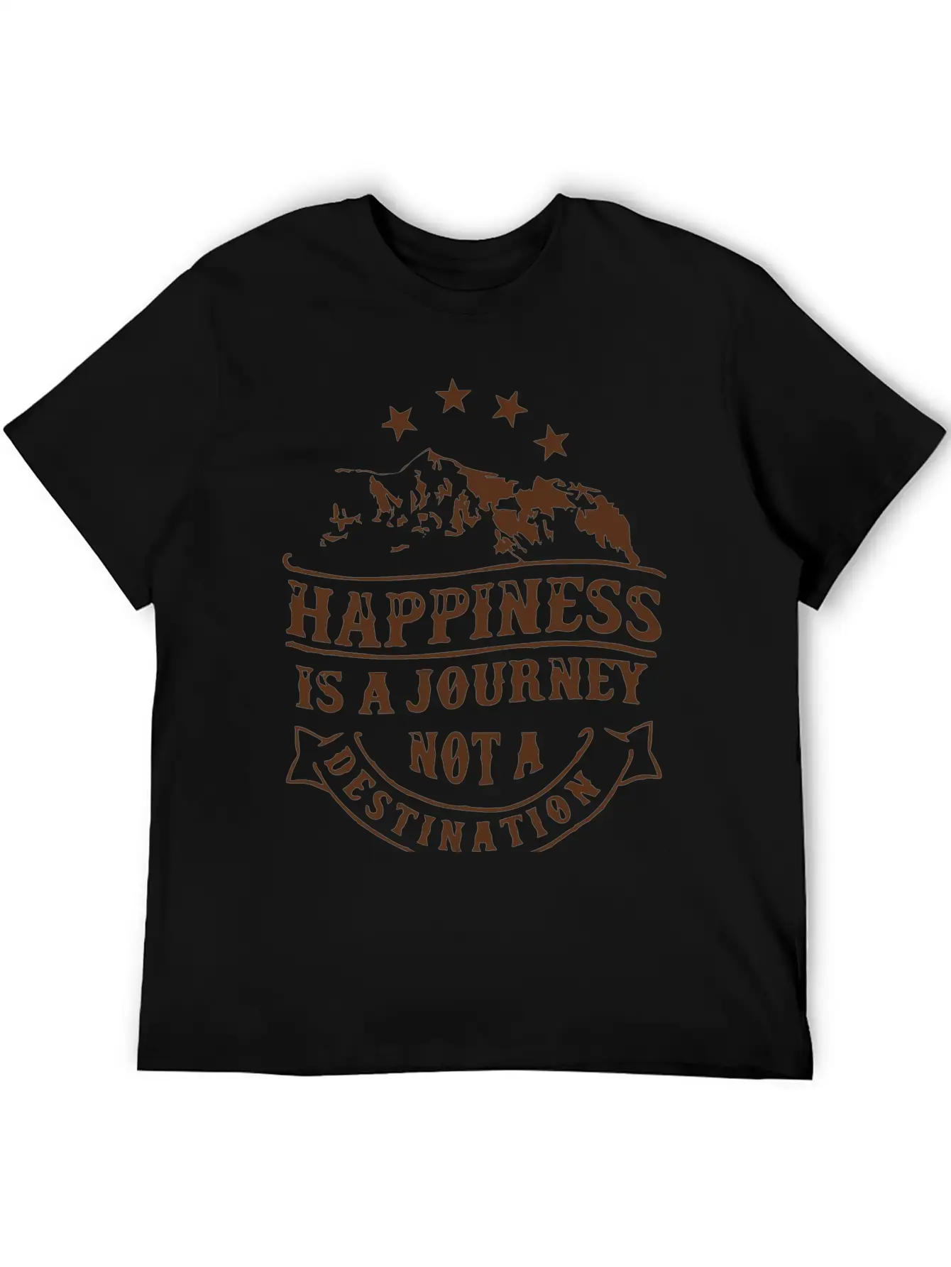 Happiness Is A Journey Breathable Soft Cotton T-Shirt – Timeless Casual Look