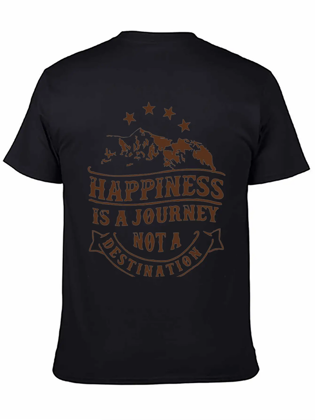 Happiness Is A Journey Breathable Soft Cotton T-Shirt – Timeless Casual Look