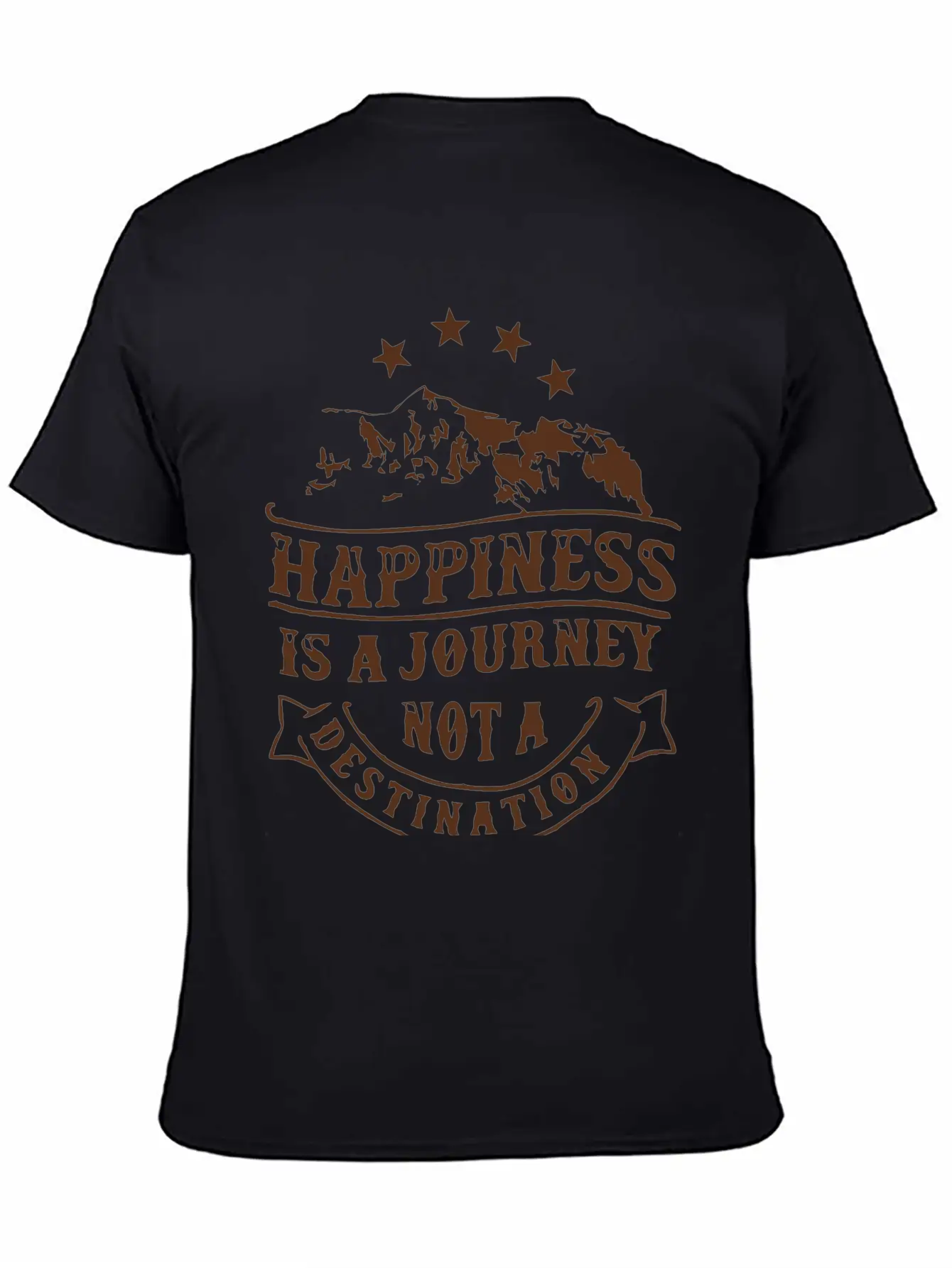 Happiness Is A Journey Breathable Soft Cotton T-Shirt – Timeless Casual Look