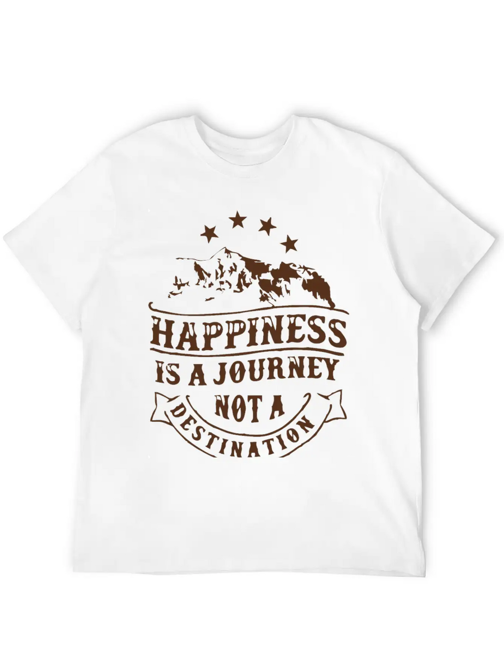 Happiness Is A Journey Breathable Soft Cotton T-Shirt – Timeless Casual Look