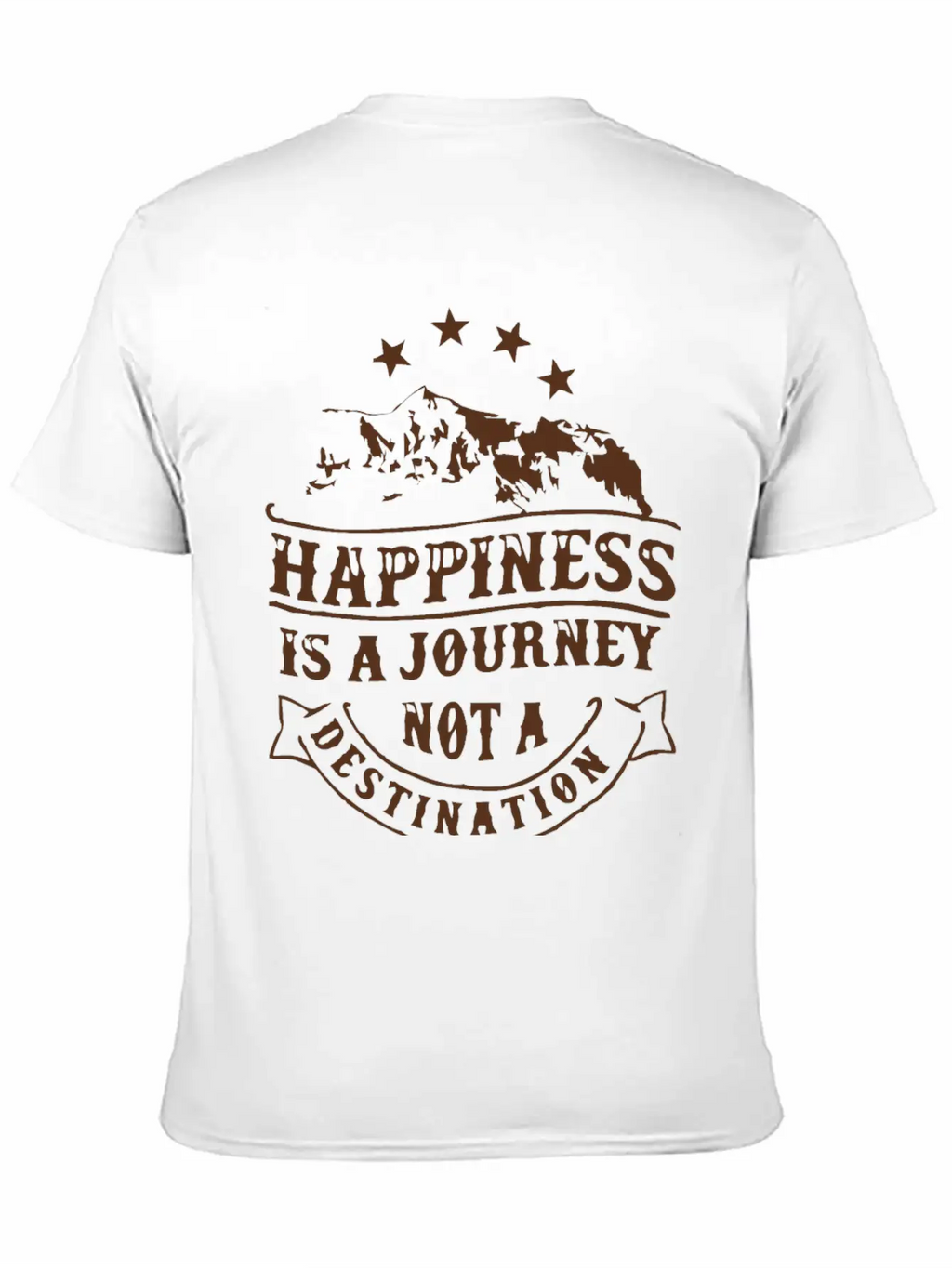 Happiness Is A Journey Breathable Soft Cotton T-Shirt – Timeless Casual Look