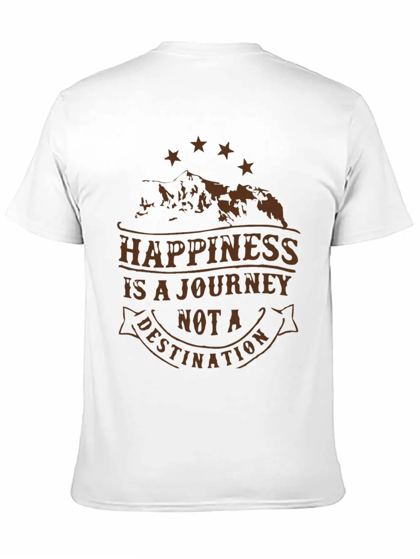 Happiness Is A Journey Breathable Soft Cotton T-Shirt – Timeless Casual Look