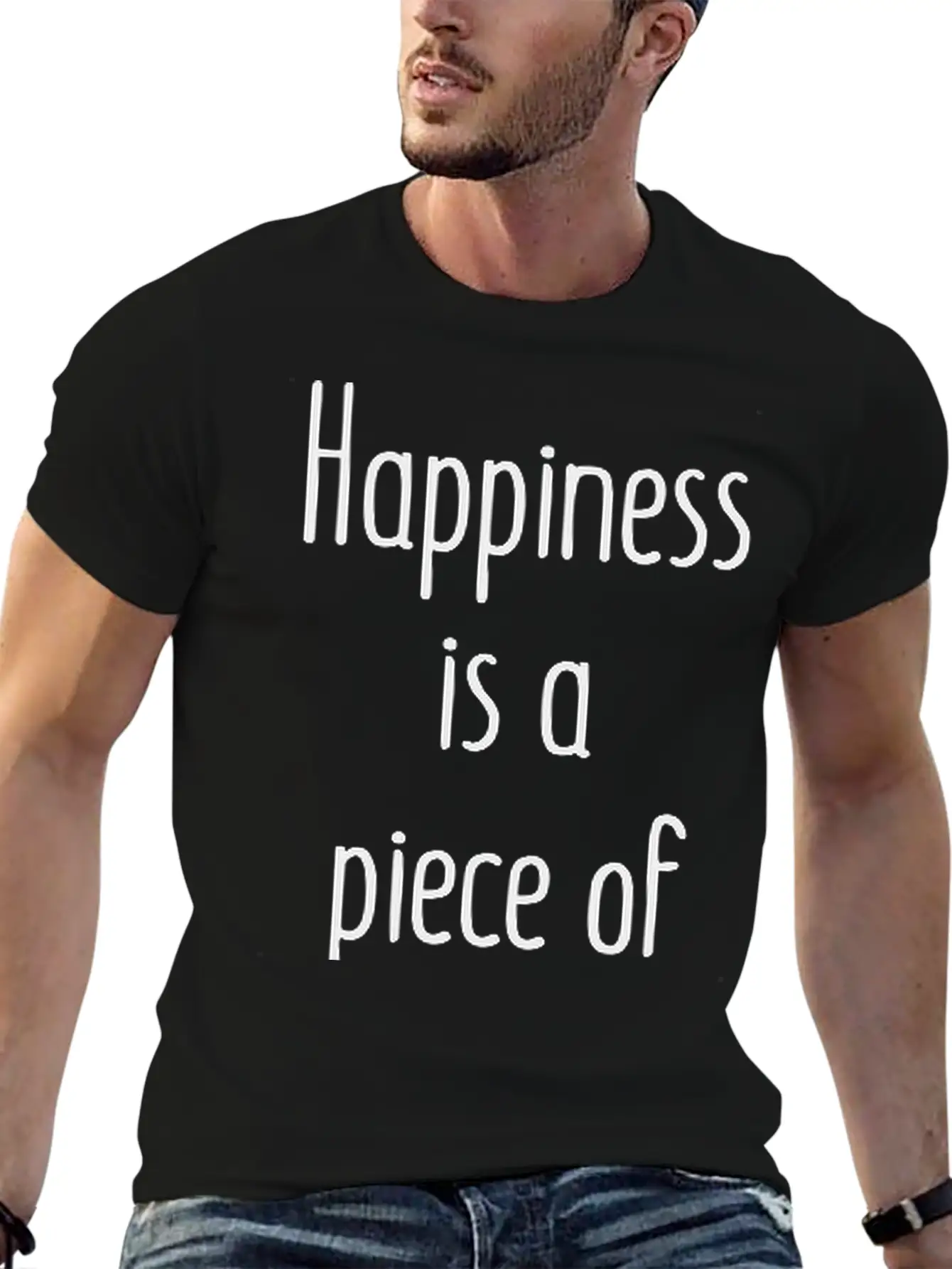 Happiness Is A Piece Of Cake Unisex Casual T-Shirt – Clean Design For Daily Comfort