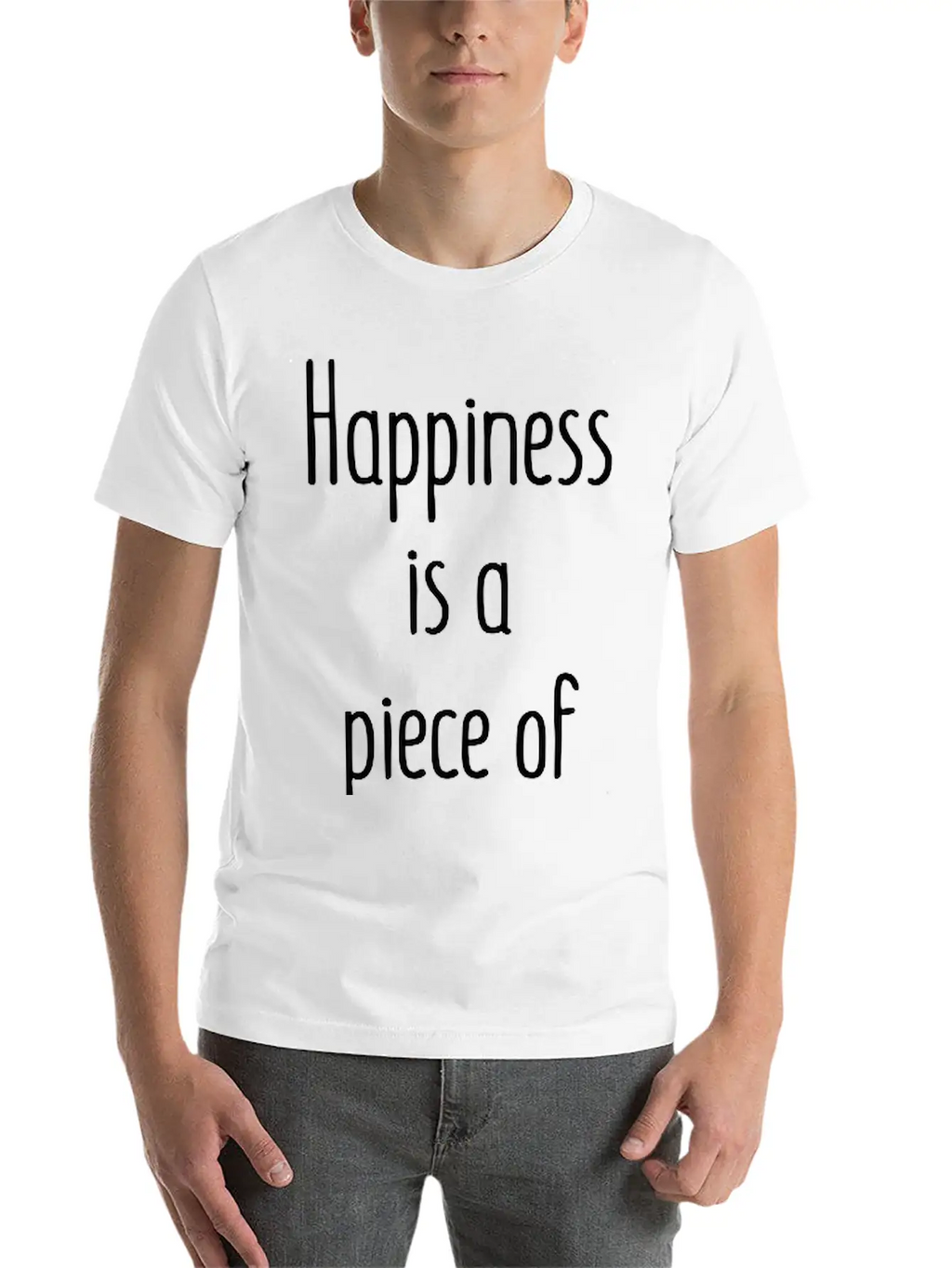 Happiness Is A Piece Of Cake Unisex Casual T-Shirt – Clean Design For Daily Comfort