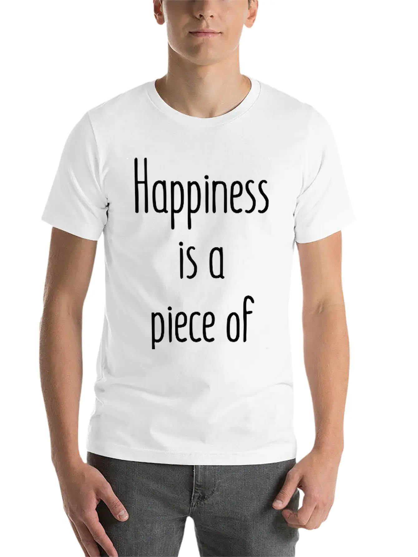 Happiness Is A Piece Of Cake Unisex Casual T-Shirt – Clean Design For Daily Comfort