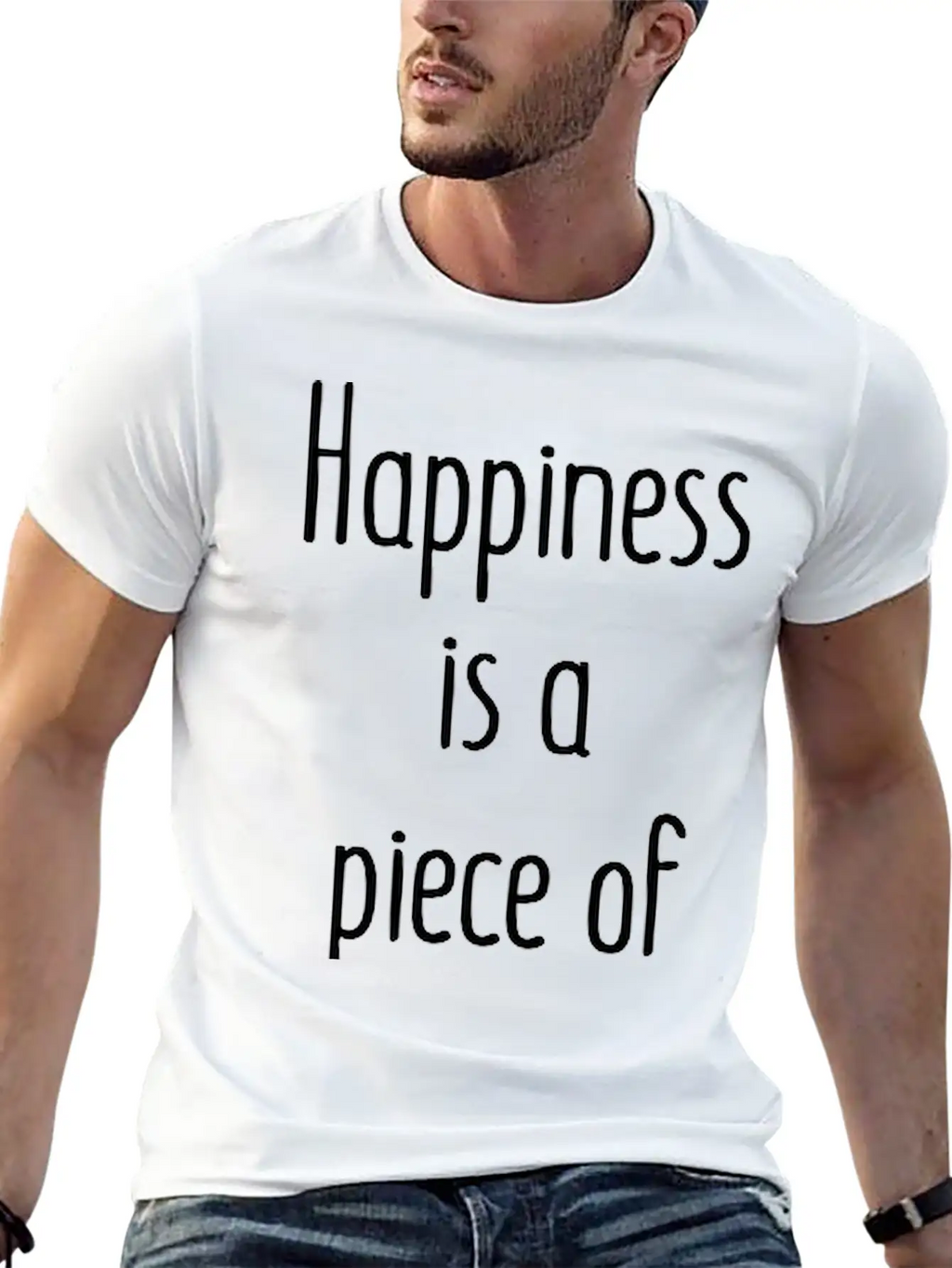 Happiness Is A Piece Of Cake Unisex Casual T-Shirt – Clean Design For Daily Comfort