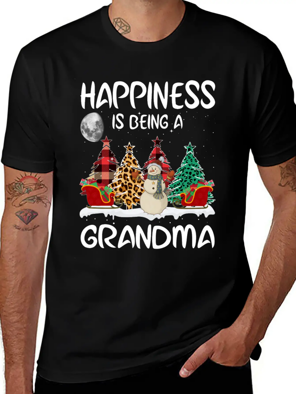 Happiness Is Being A Grandma Unisex Casual T-Shirt – Clean Design For Daily Comfort