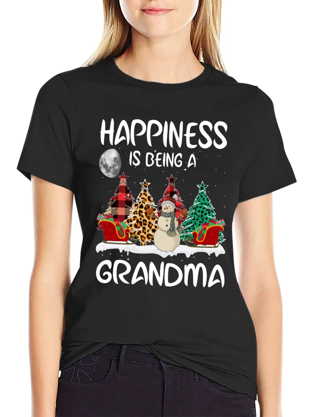 Happiness Is Being A Grandma Unisex Casual T-Shirt – Clean Design For Daily Comfort