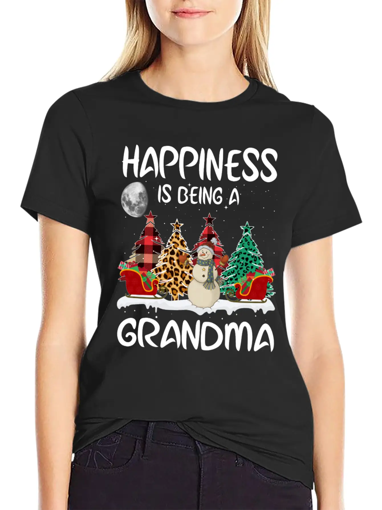 Happiness Is Being A Grandma Unisex Casual T-Shirt – Clean Design For Daily Comfort