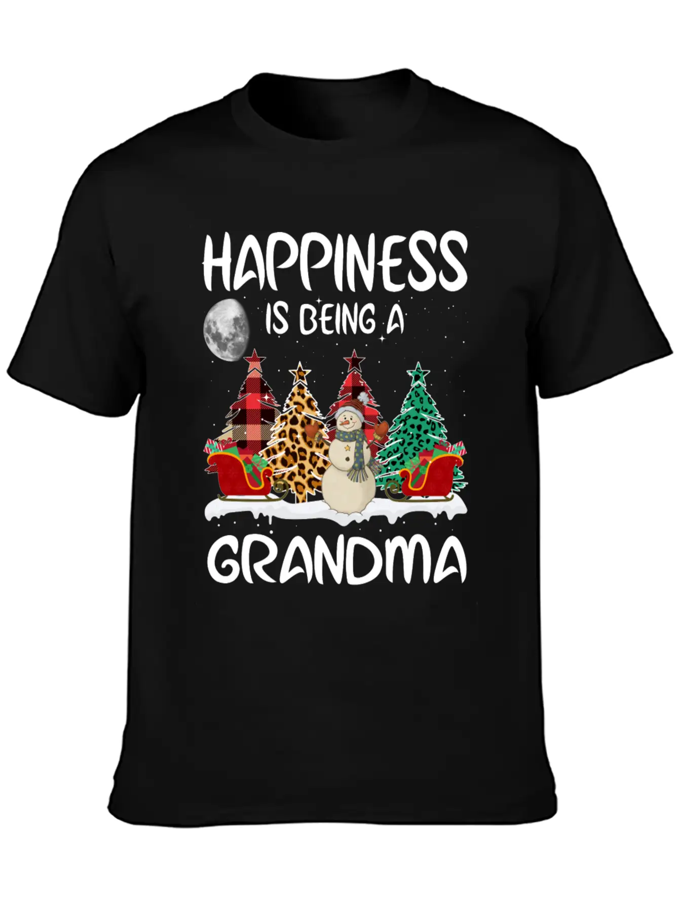Happiness Is Being A Grandma Unisex Casual T-Shirt – Clean Design For Daily Comfort