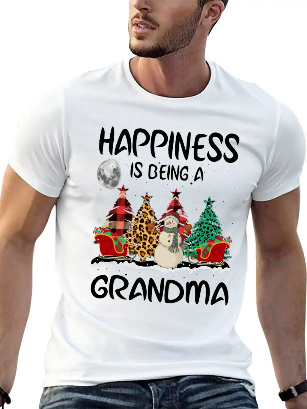 Happiness Is Being A Grandma Unisex Casual T-Shirt – Clean Design For Daily Comfort