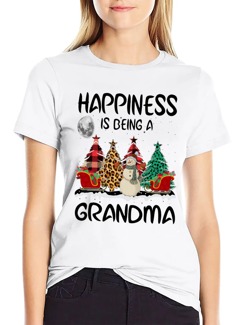 Happiness Is Being A Grandma Unisex Casual T-Shirt – Clean Design For Daily Comfort