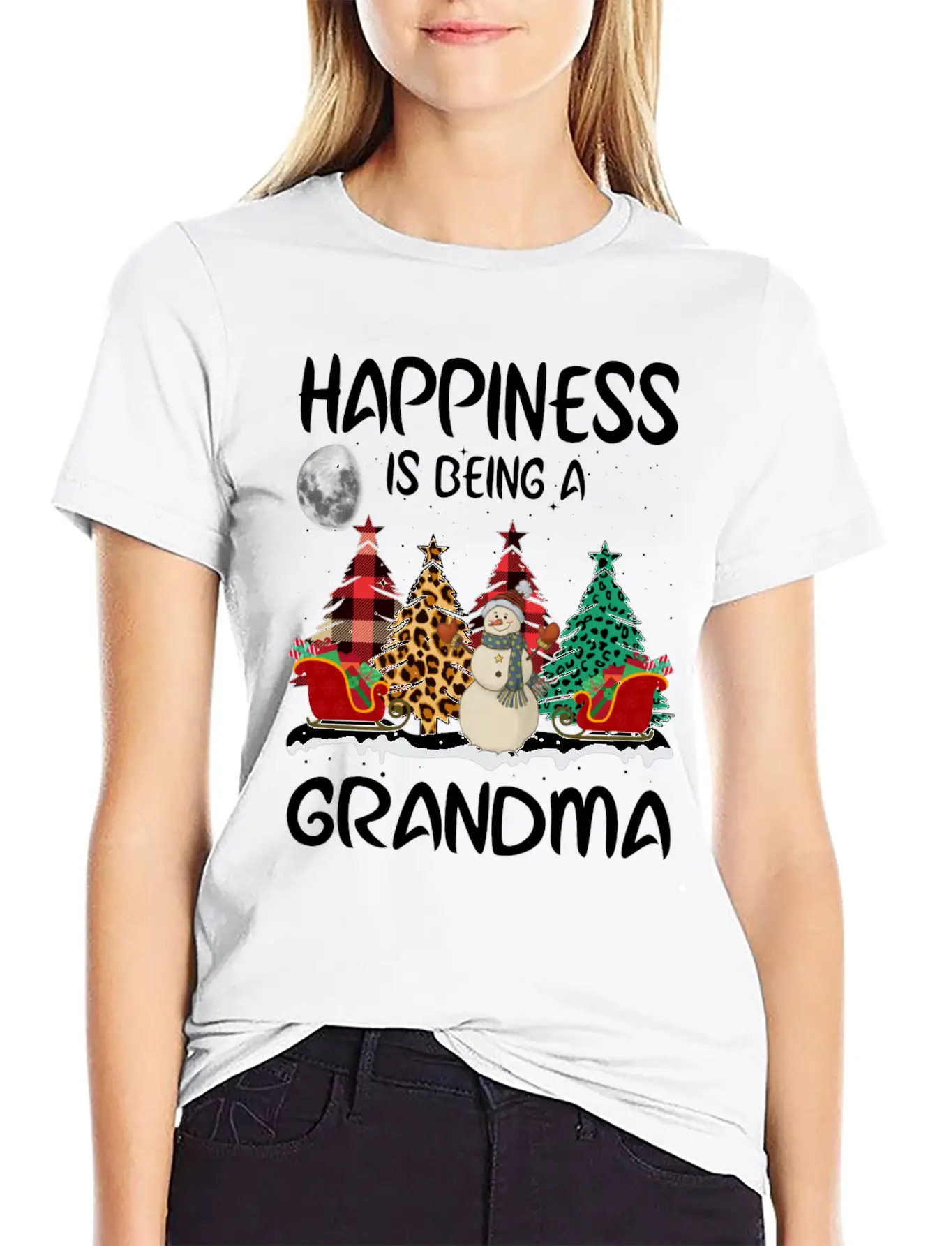 Happiness Is Being A Grandma Unisex Casual T-Shirt – Clean Design For Daily Comfort