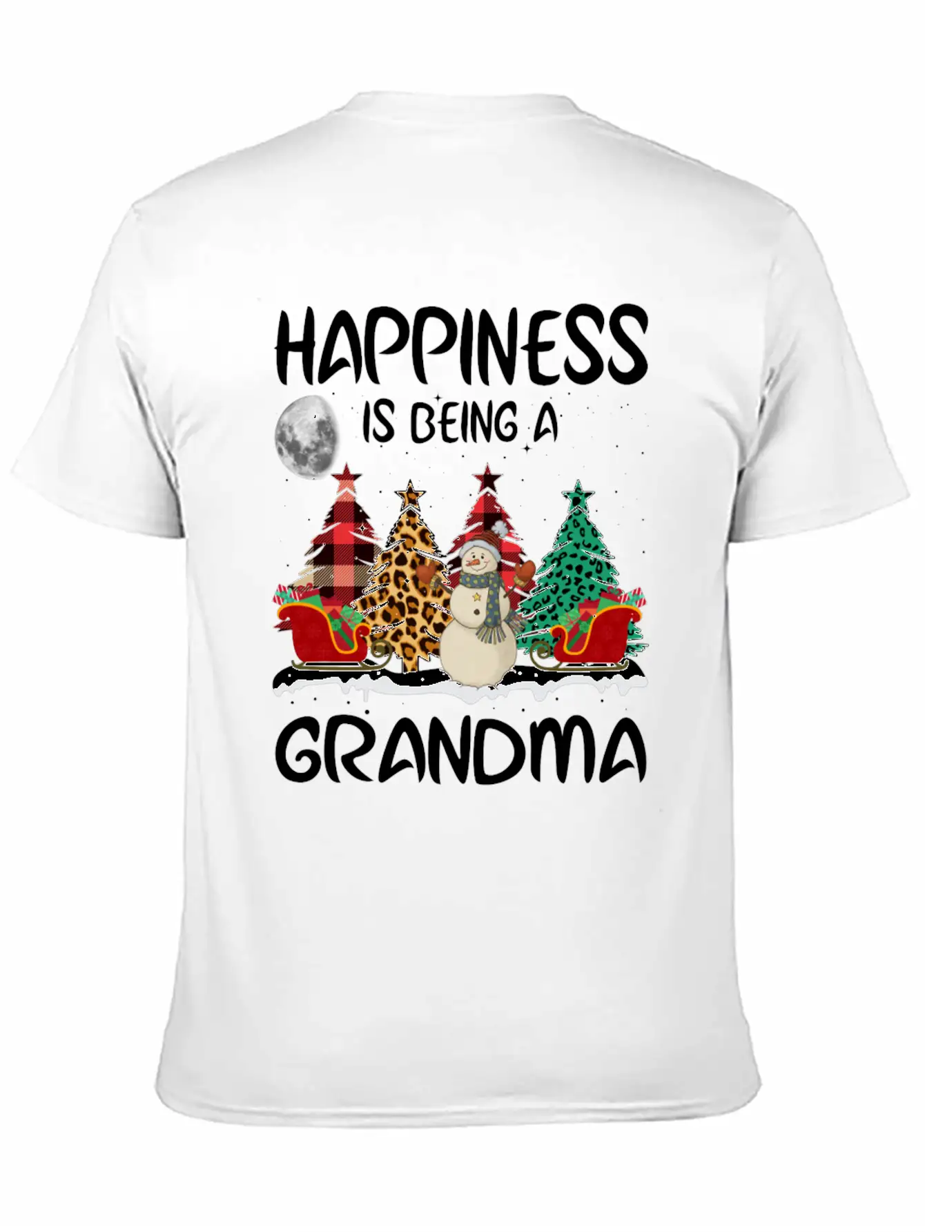 Happiness Is Being A Grandma Unisex Casual T-Shirt – Clean Design For Daily Comfort