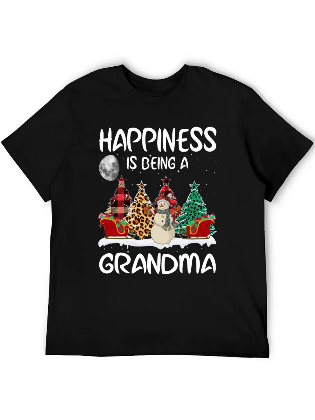 Happiness Is Being A Grandma Unisex Casual T-Shirt – Clean Design For Daily Comfort