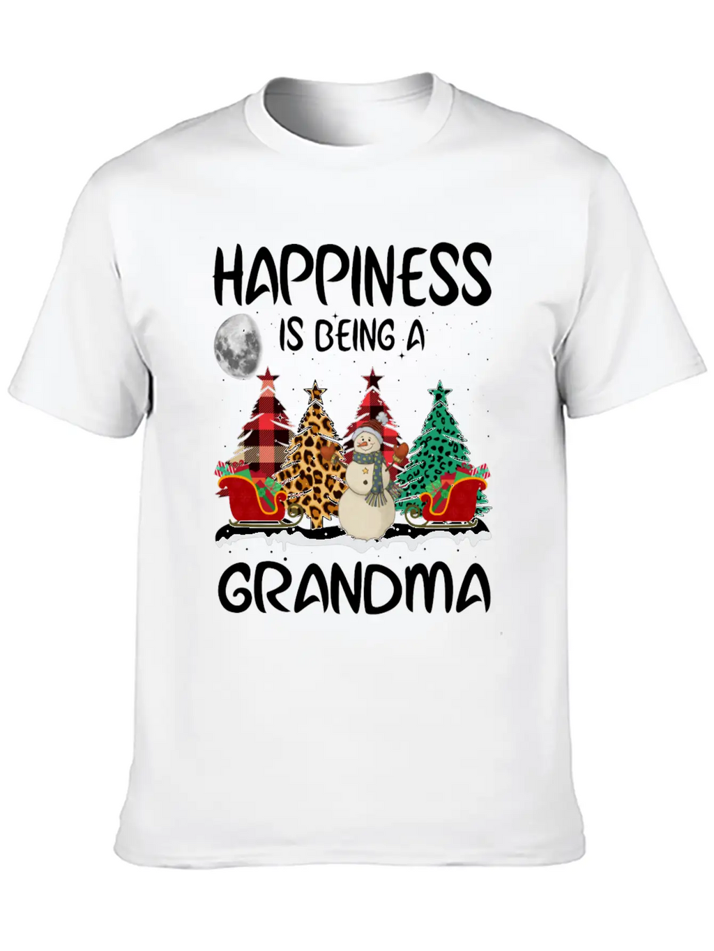 Happiness Is Being A Grandma Unisex Casual T-Shirt – Clean Design For Daily Comfort