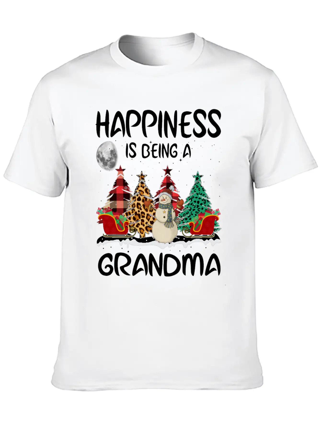 Happiness Is Being A Grandma Unisex Casual T-Shirt – Clean Design For Daily Comfort