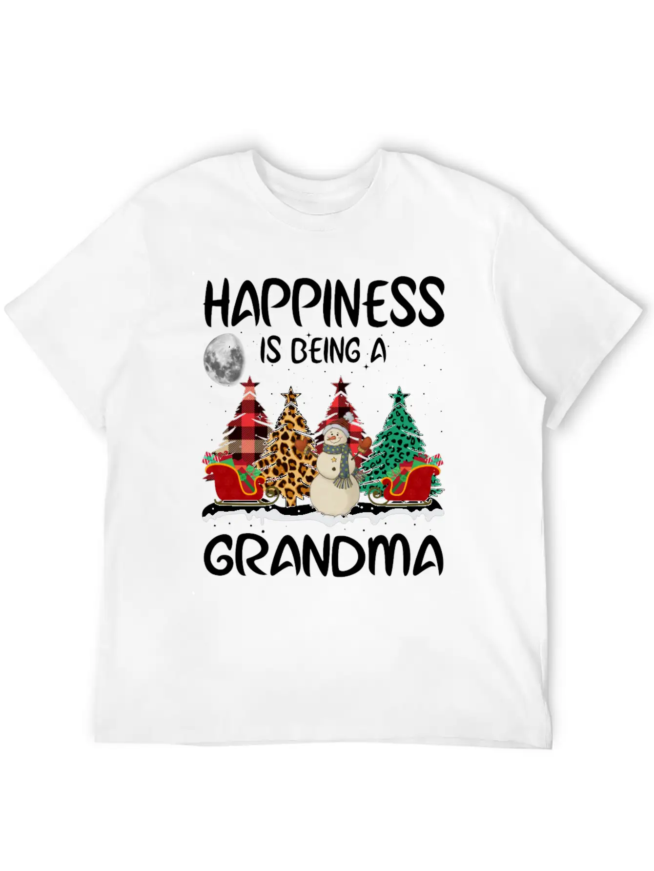 Happiness Is Being A Grandma Unisex Casual T-Shirt – Clean Design For Daily Comfort