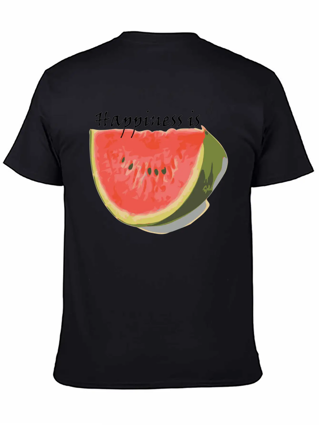 Happiness Is Watermelon Unisex Casual T-Shirt – Clean Design For Daily Comfort