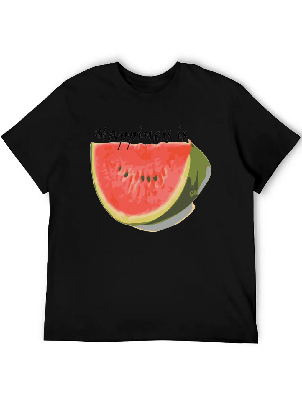 Happiness Is Watermelon Unisex Casual T-Shirt – Clean Design For Daily Comfort