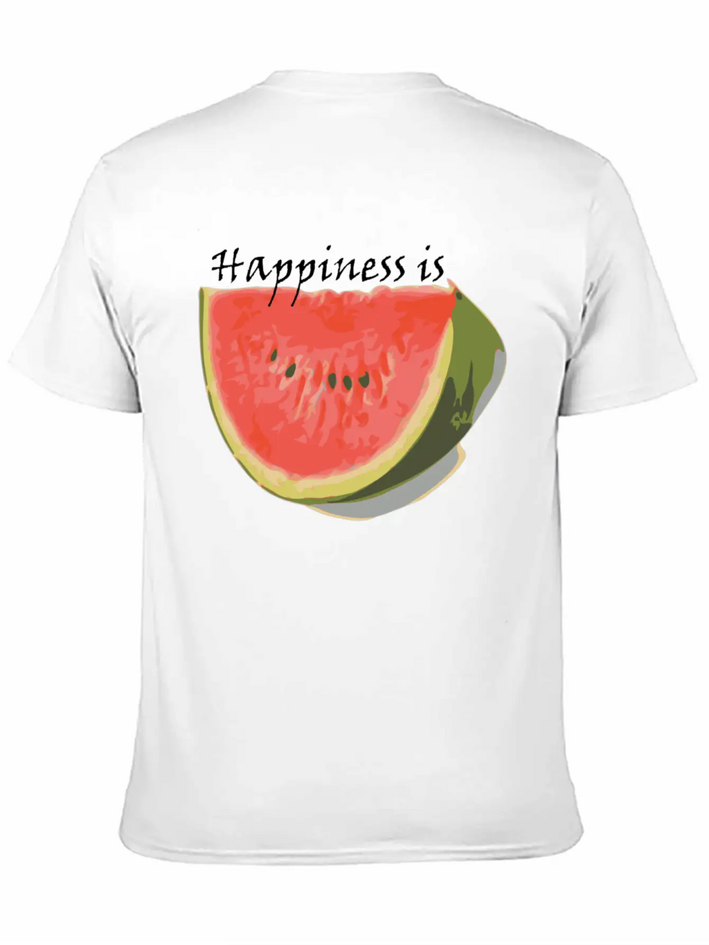 Happiness Is Watermelon Unisex Casual T-Shirt – Clean Design For Daily Comfort