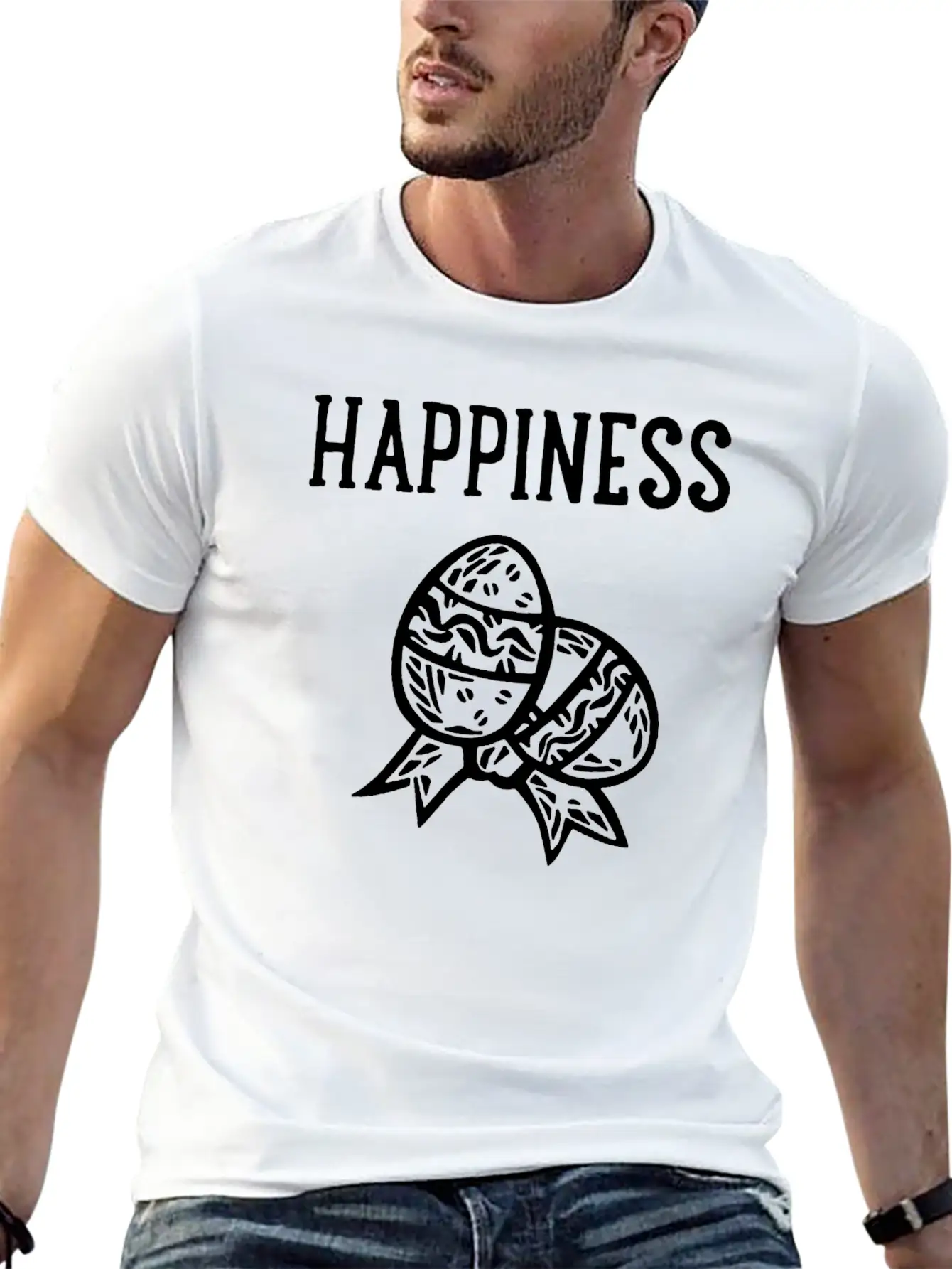 Happiness With Egg Unisex Casual T-Shirt – Clean Design For Daily Comfort