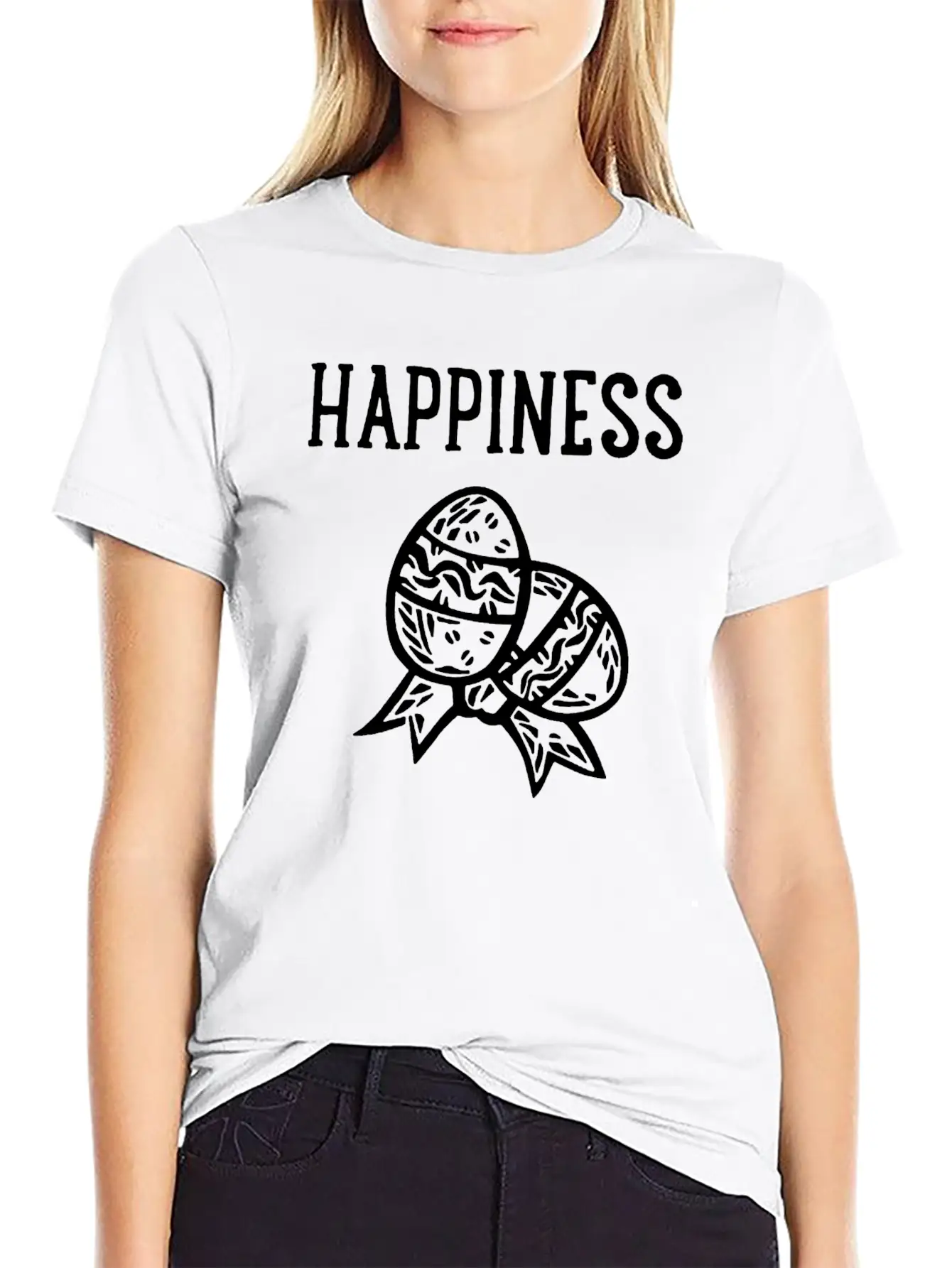 Happiness With Egg Unisex Casual T-Shirt – Clean Design For Daily Comfort