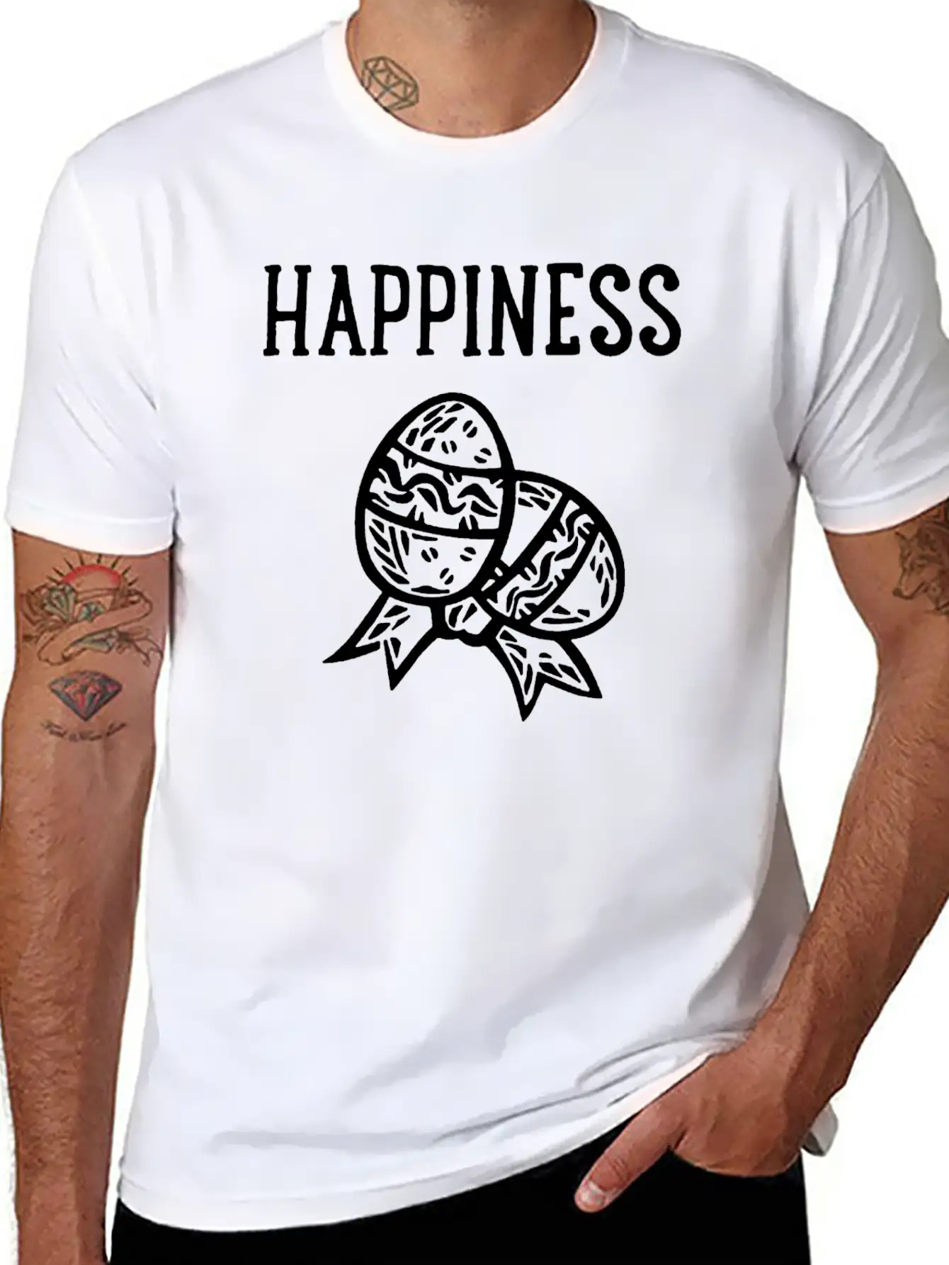 Happiness With Egg Unisex Casual T-Shirt – Clean Design For Daily Comfort