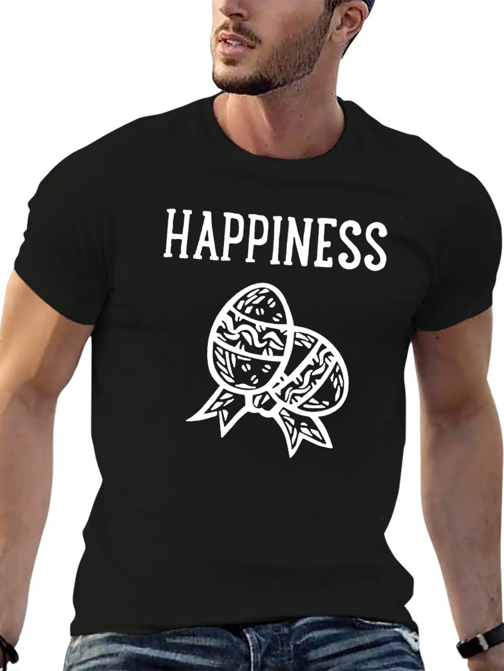 Happiness With Egg Unisex Casual T-Shirt – Clean Design For Daily Comfort